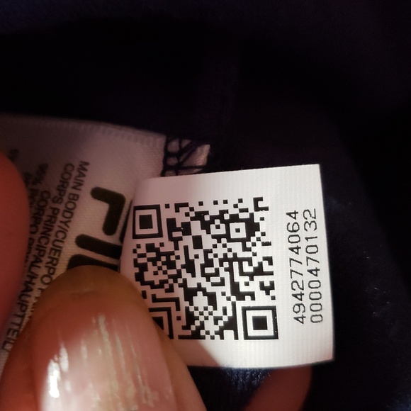 90's Style Fila Navy Blue Velour Velvet Zip-Up Hoodie Logo Down Arms Large - Picture 10 of 11